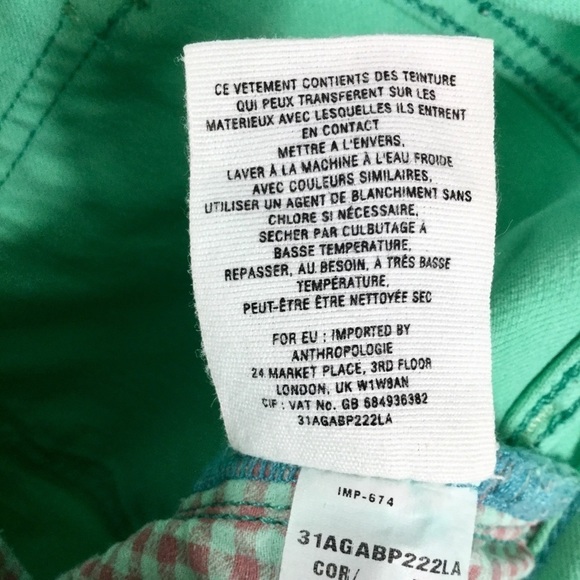 PILCRO and the Letterpress Cropped Jeans Aqua Size 27 - Picture 7 of 8